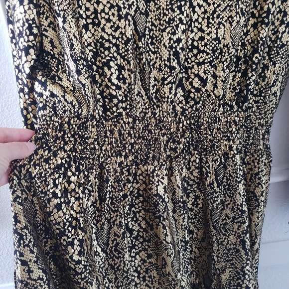 MICHAEL KORS BLACK GOLD DRESS - Picture 7 of 9